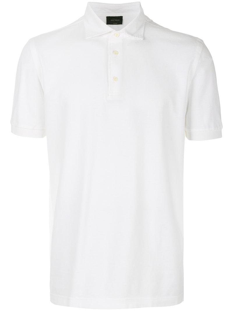 Lyst - Dell'Oglio Classic Polo Shirt in White for Men