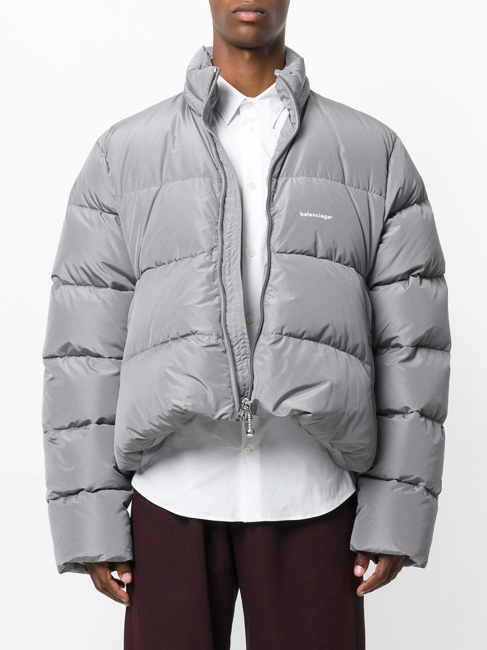 Lyst - Balenciaga C Shape Puffer Jacket in Gray for Men