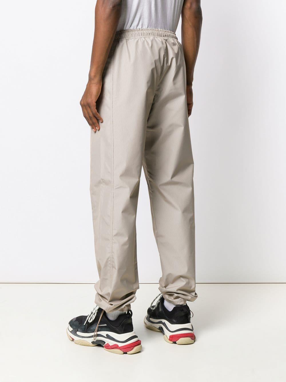 checked track pants