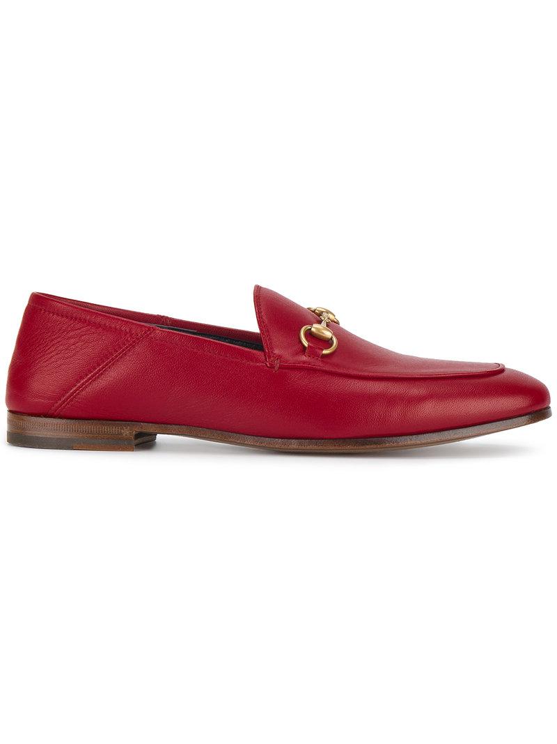 womens red gucci loafers