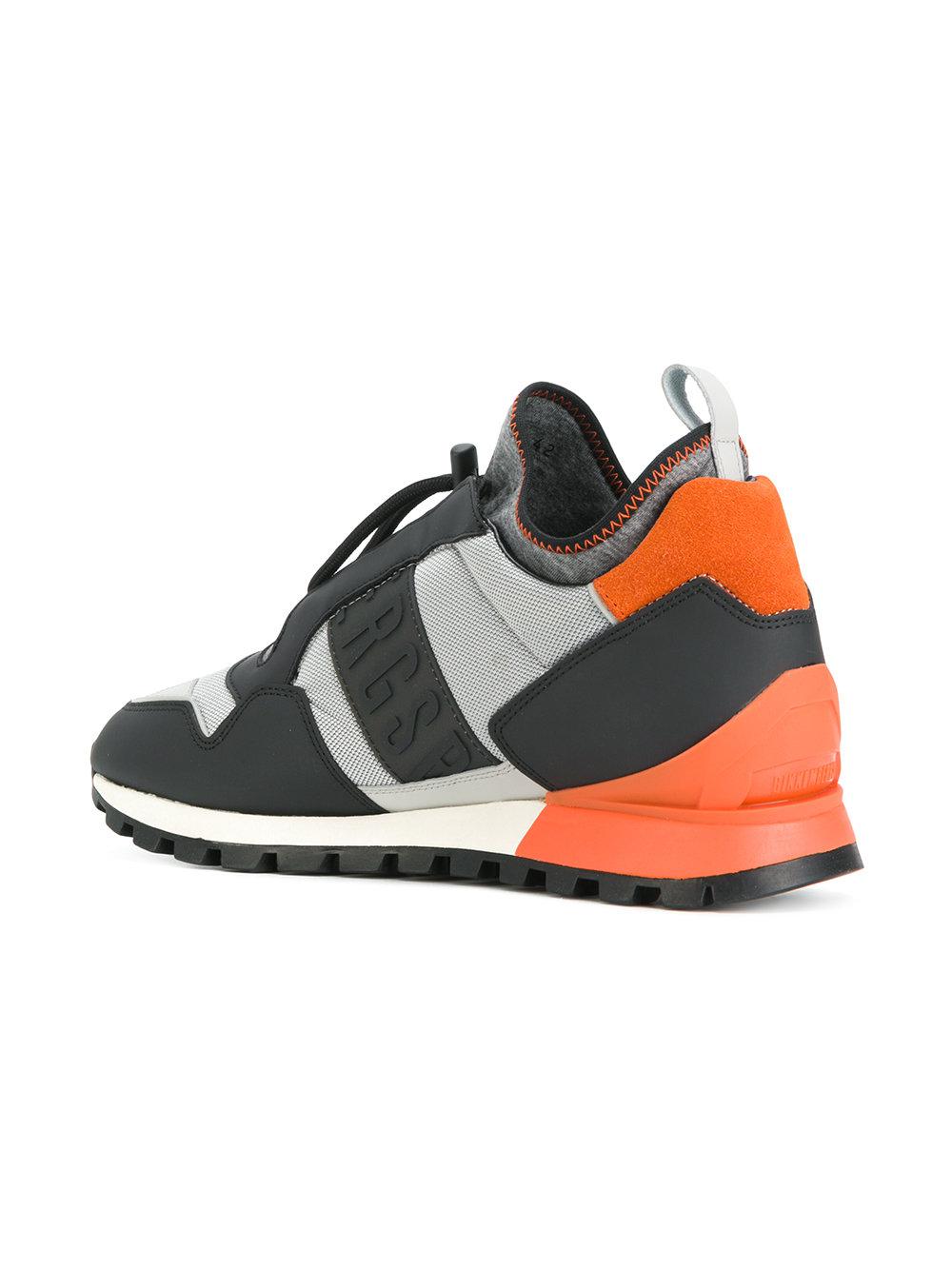 Lyst Dirk Bikkembergs Panelled Sneakers in Gray for Men