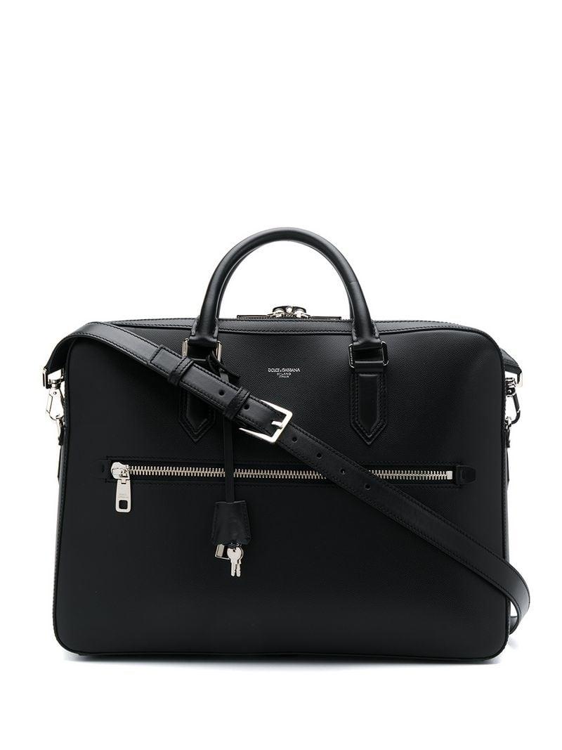 Dolce & Gabbana Zipped Briefcase in Black for Men - Lyst
