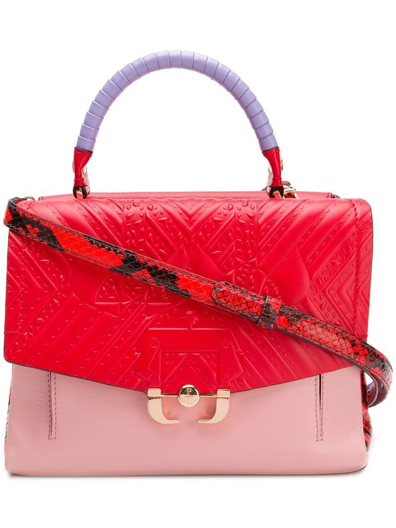 Rouge Main À En Cademartori Sac Petals Lyst Faye Paula Coloris Petit A5R4L3j