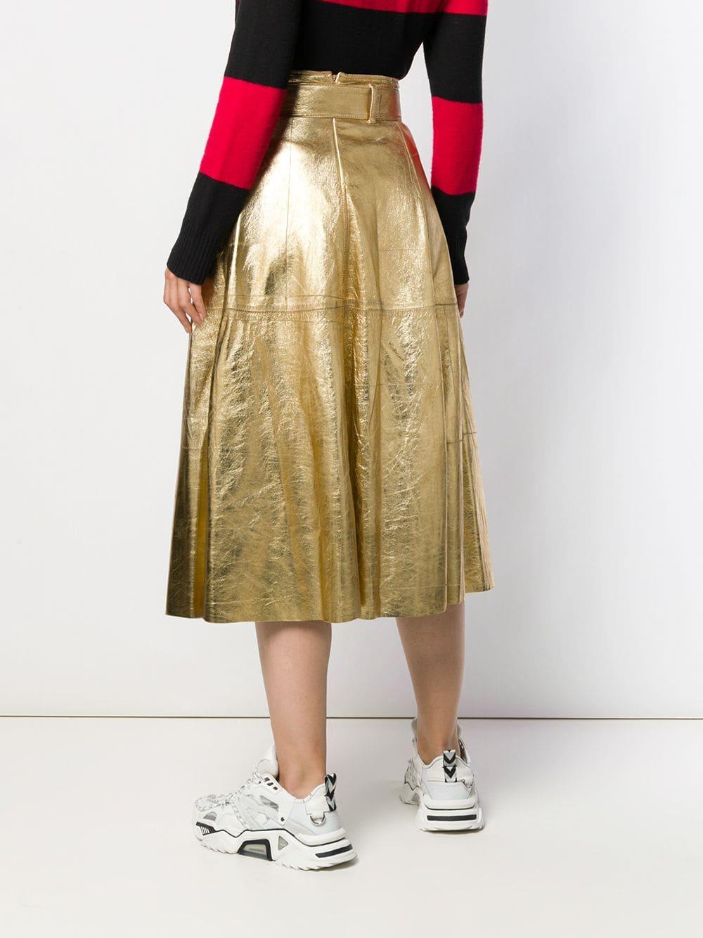 Golden Goose Deluxe Brand Metallic Midi Skirt in Metallic - Lyst