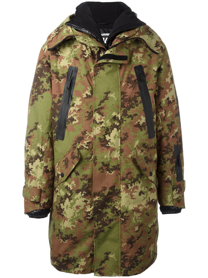 Lyst - Dsquared² Ski Camouflage Parka in Green for Men