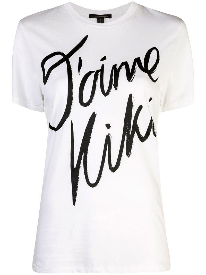 Kiki de Montparnasse J'aime Kiki T-shirt in White - Lyst