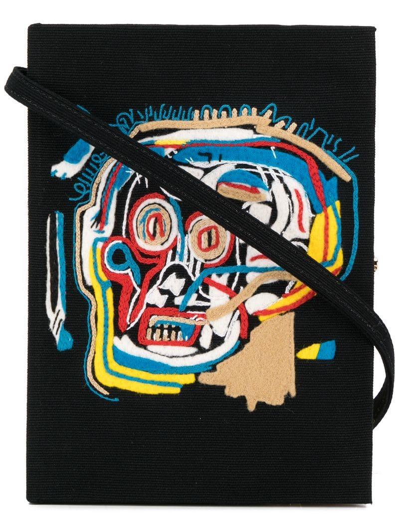 Olympia LeTan Basquiat Skull Book Clutch in Black Lyst