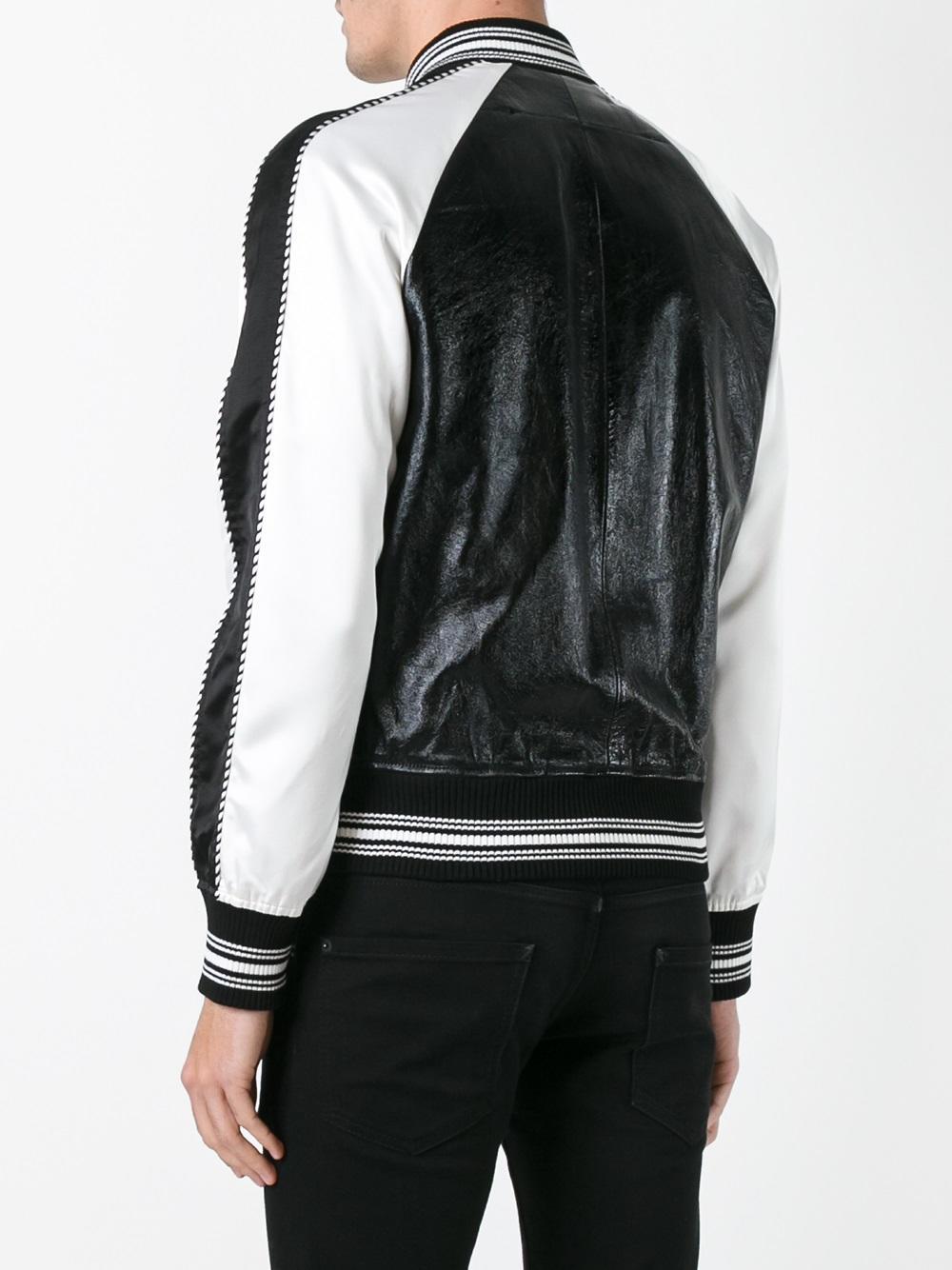 Lyst Givenchy Monochrome Bomber Jacket in Black for Men