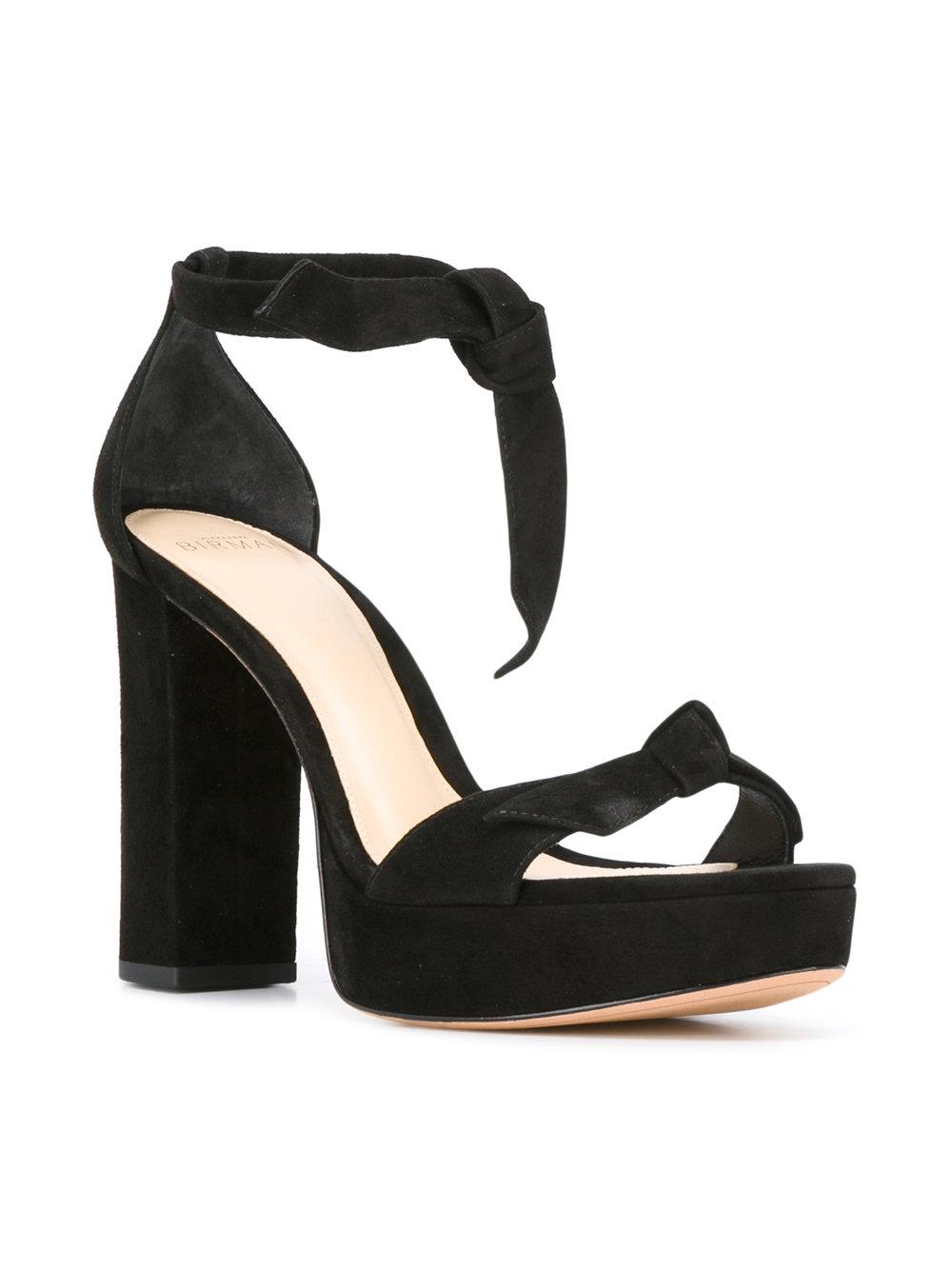  Alexandre  Birman  Suede Ankle Strap Platform Sandals  in 