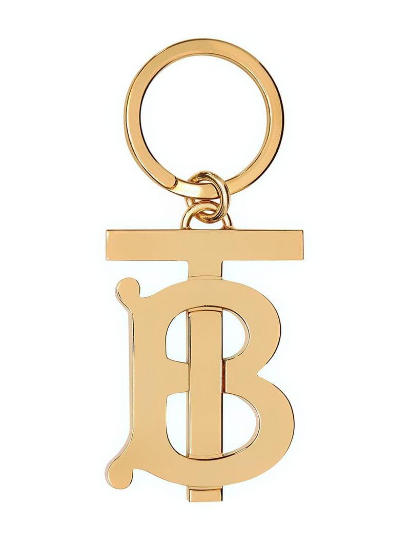Burberry Monogram Motif Goldplated Key Ring in Metallic for Men Lyst