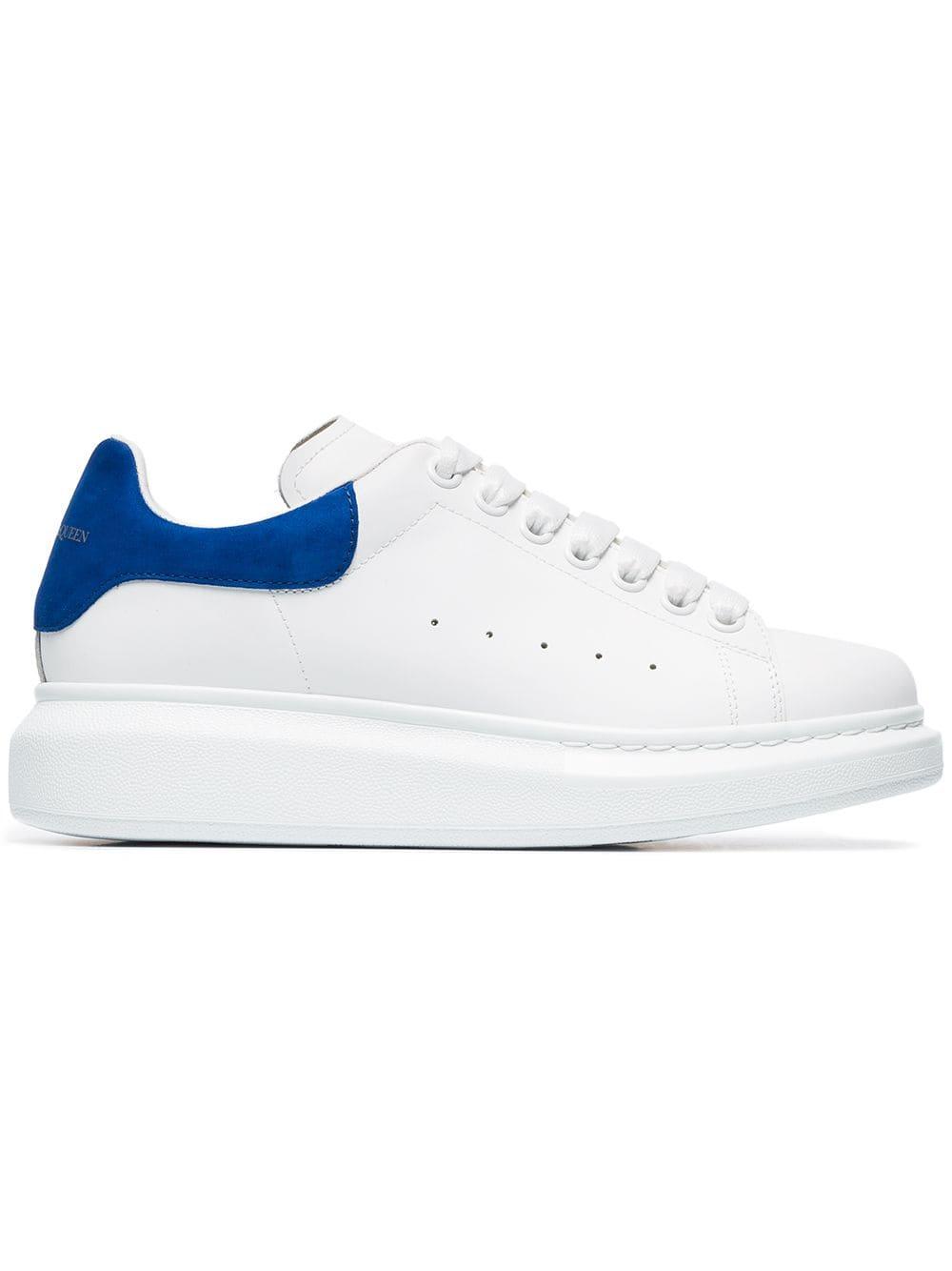Alexander McQueen Leather Oversized Sneakers in White - Lyst