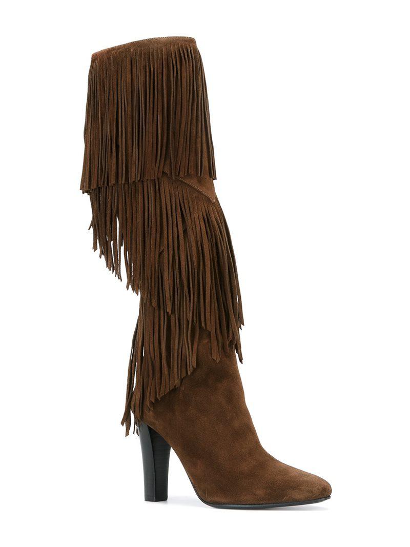 saint laurent long boots