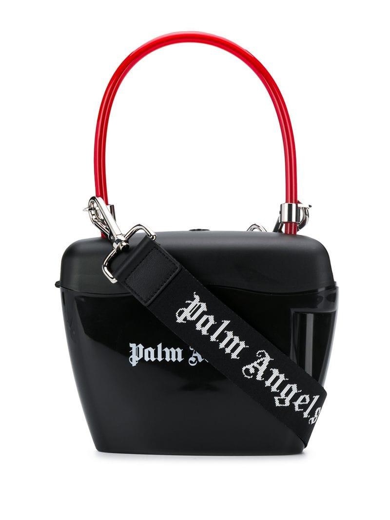 palm angels black padlock bag