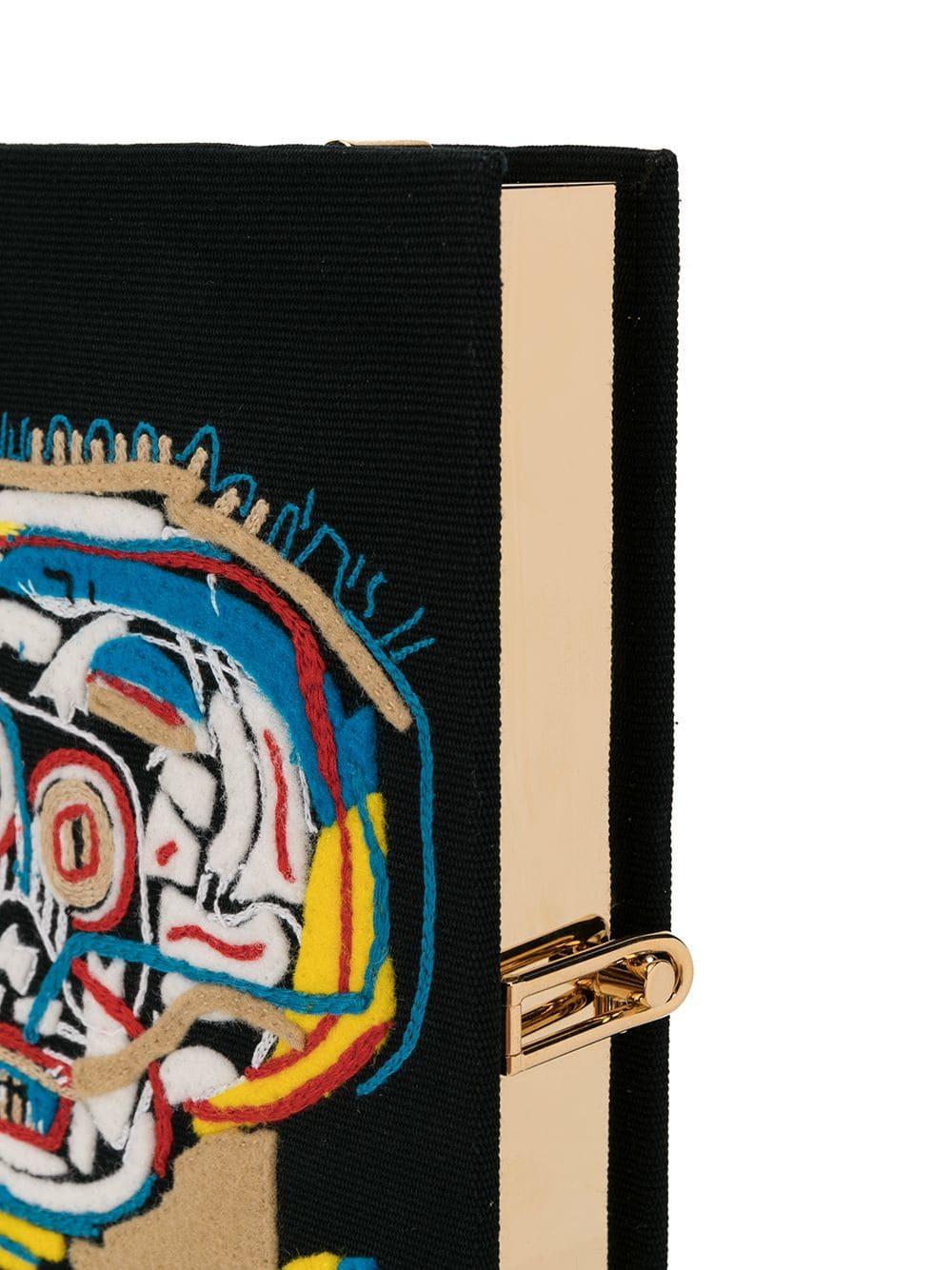 Olympia LeTan Basquiat Skull Book Clutch in Black Lyst