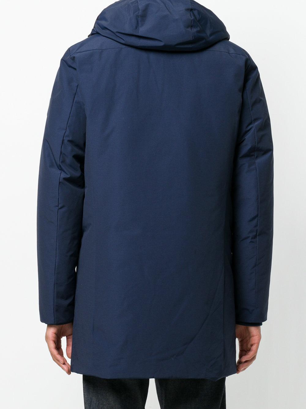Save The Duck Cotton Copy Padded Parka in Blue for Men - Lyst