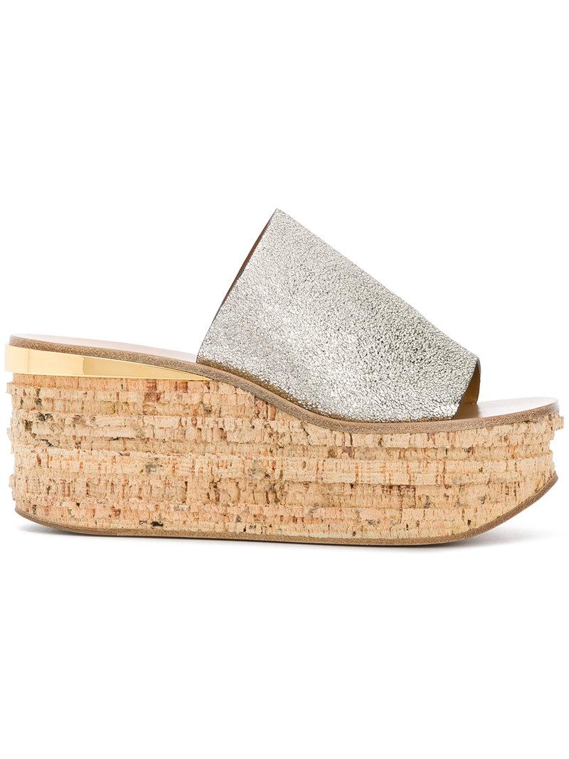chloe flat mule sandals
