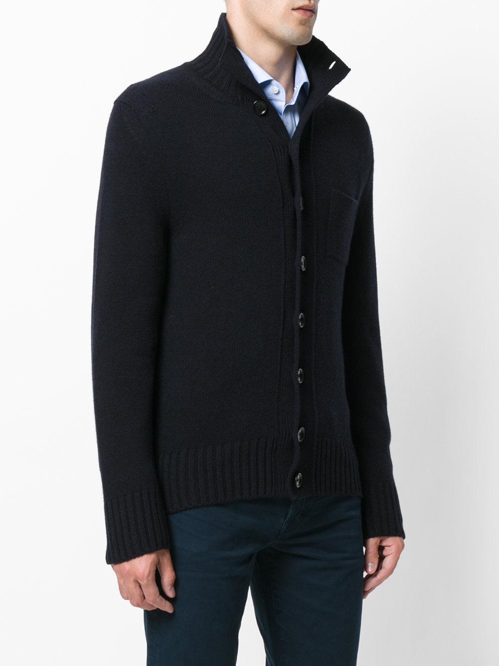 Lyst - Tom Ford Button Up Cardigan in Blue for Men