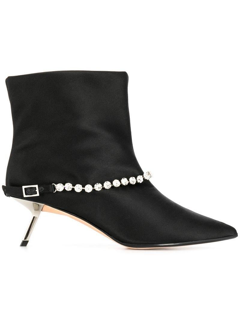 Lyst - Alchimia Di Ballin Crystal Embellished Sock Boots in Black