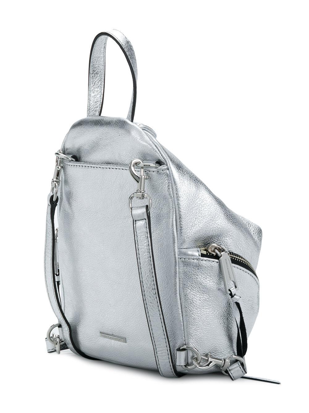 Rebecca Minkoff Leather Convertible Mini Julian Backpack in Metallic - Lyst