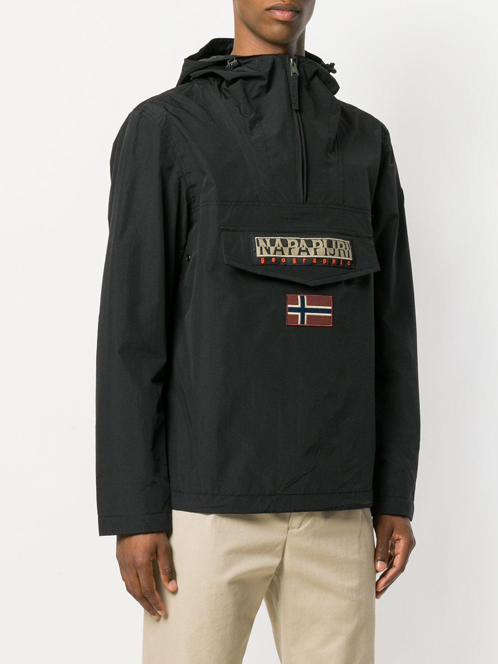 Lyst - Napapijri Logo Windbreaker in Black for Men