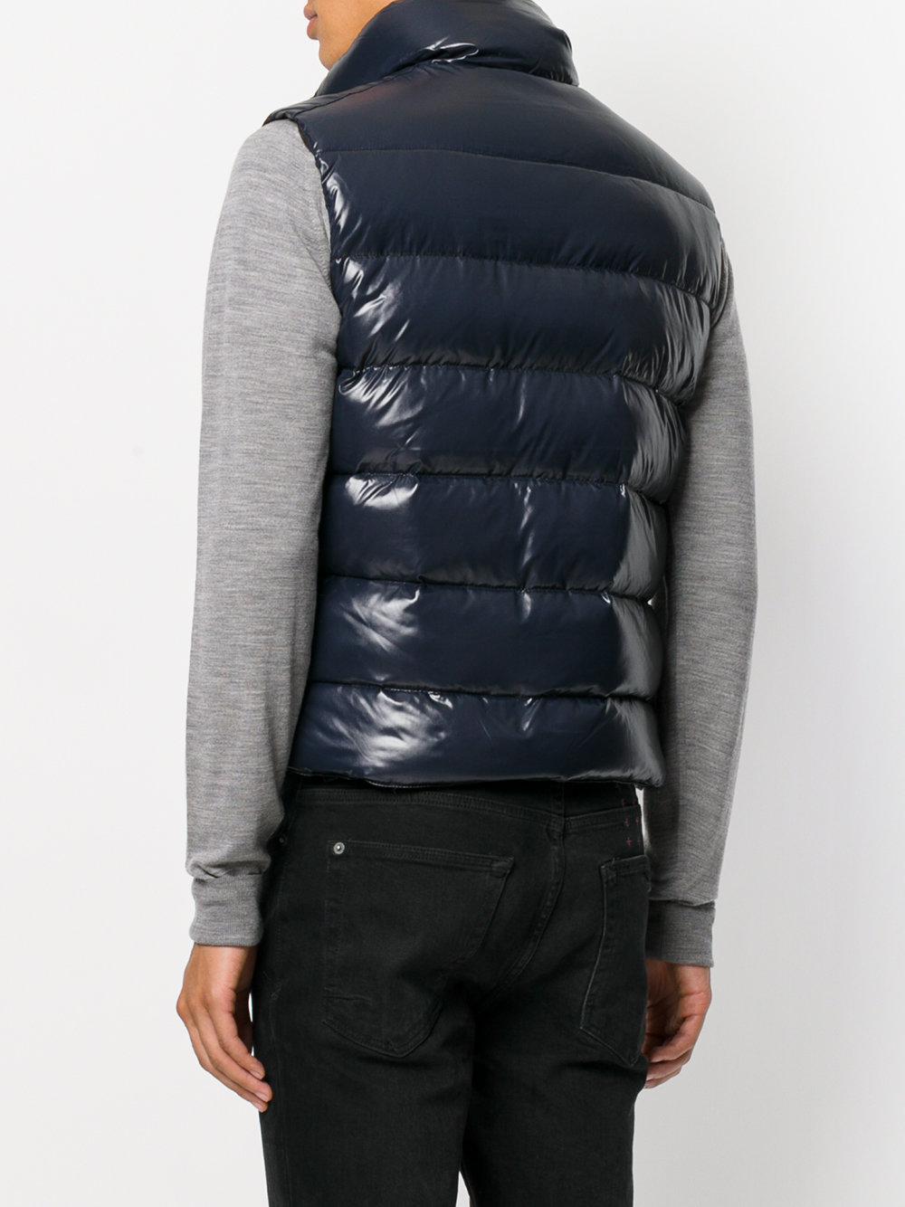 Lyst - Moncler Gilet in Blue for Men