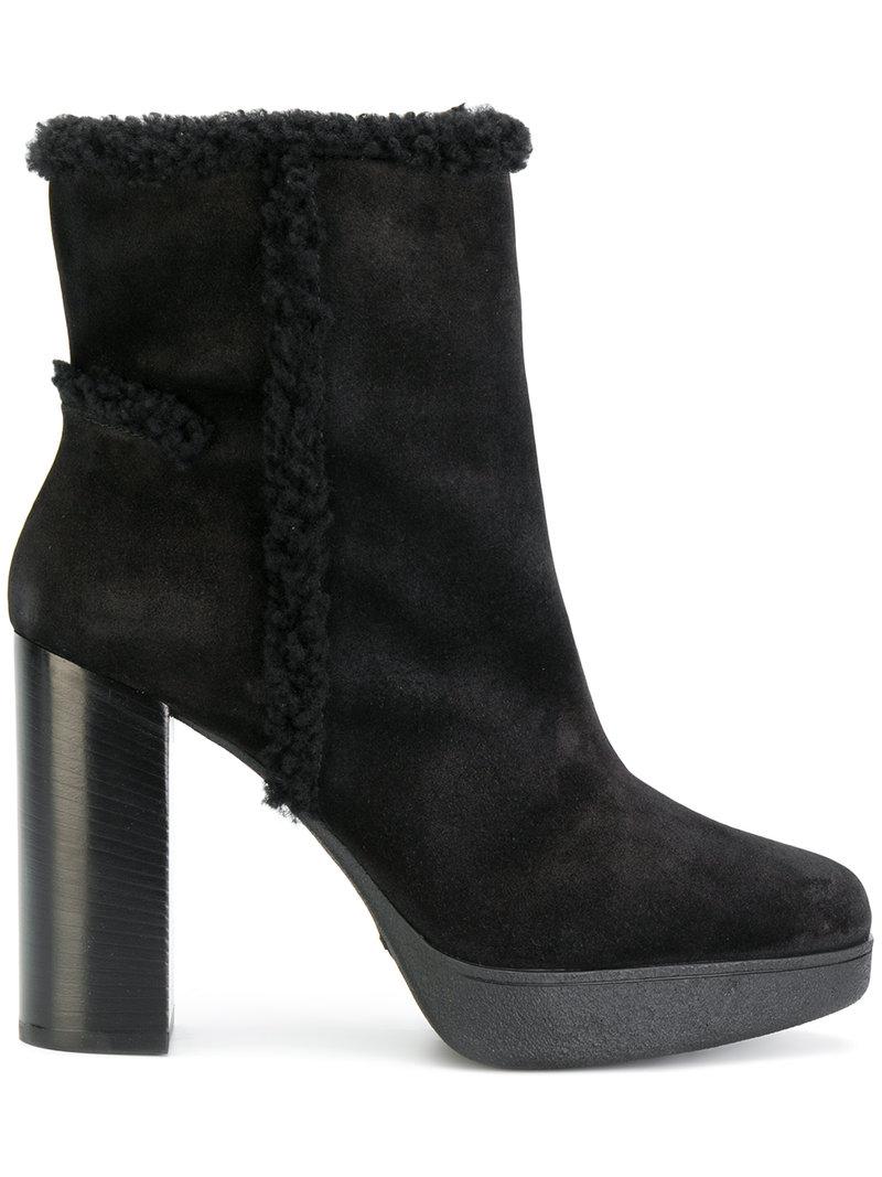 Lyst - Tod'S Platform Ankle Boots in Black