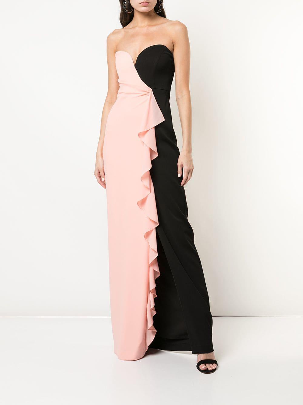 Nicole Miller Strapless Ruffle Dress