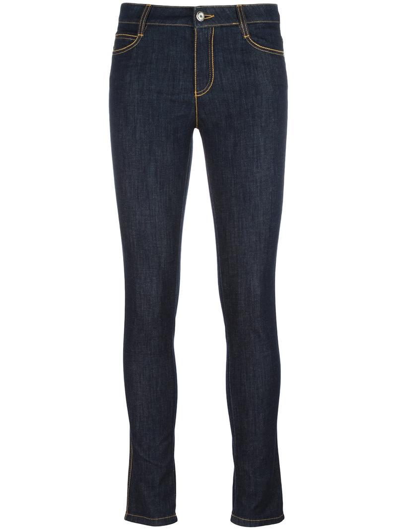 Lyst - Ermanno Scervino Skinny Jeans in Blue