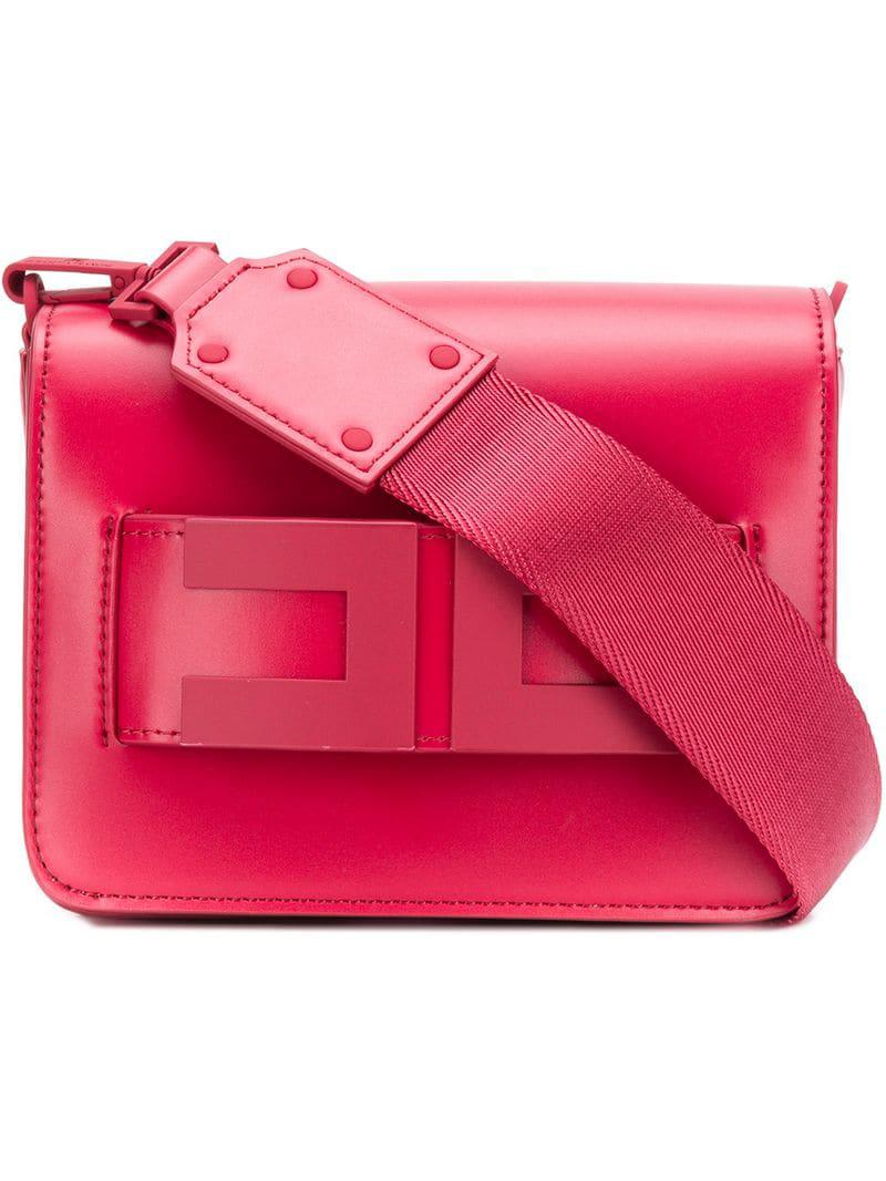 Lyst Elisabetta Franchi Square Shaped Clutch Bag In Red Elisabetta Franchi Women S Red Square Shaped Clutch Bag