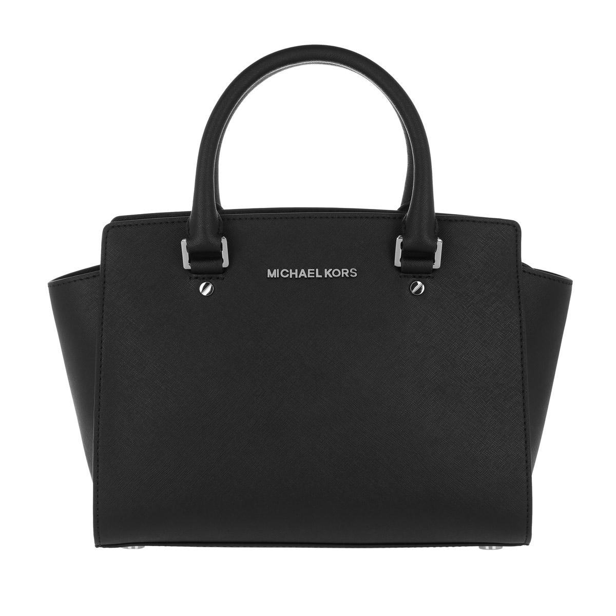 Michael Kors Selma Md Tz Satchel Bag Black In Save Michael Kors Selma Md Tz Satchel Bag Black Lyst View Fullscreen