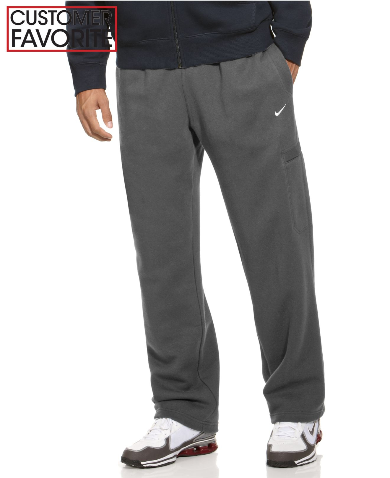 Nike Men's Classic Fleece Sweatpants in Charcoal Heather (Gray) for Men ...