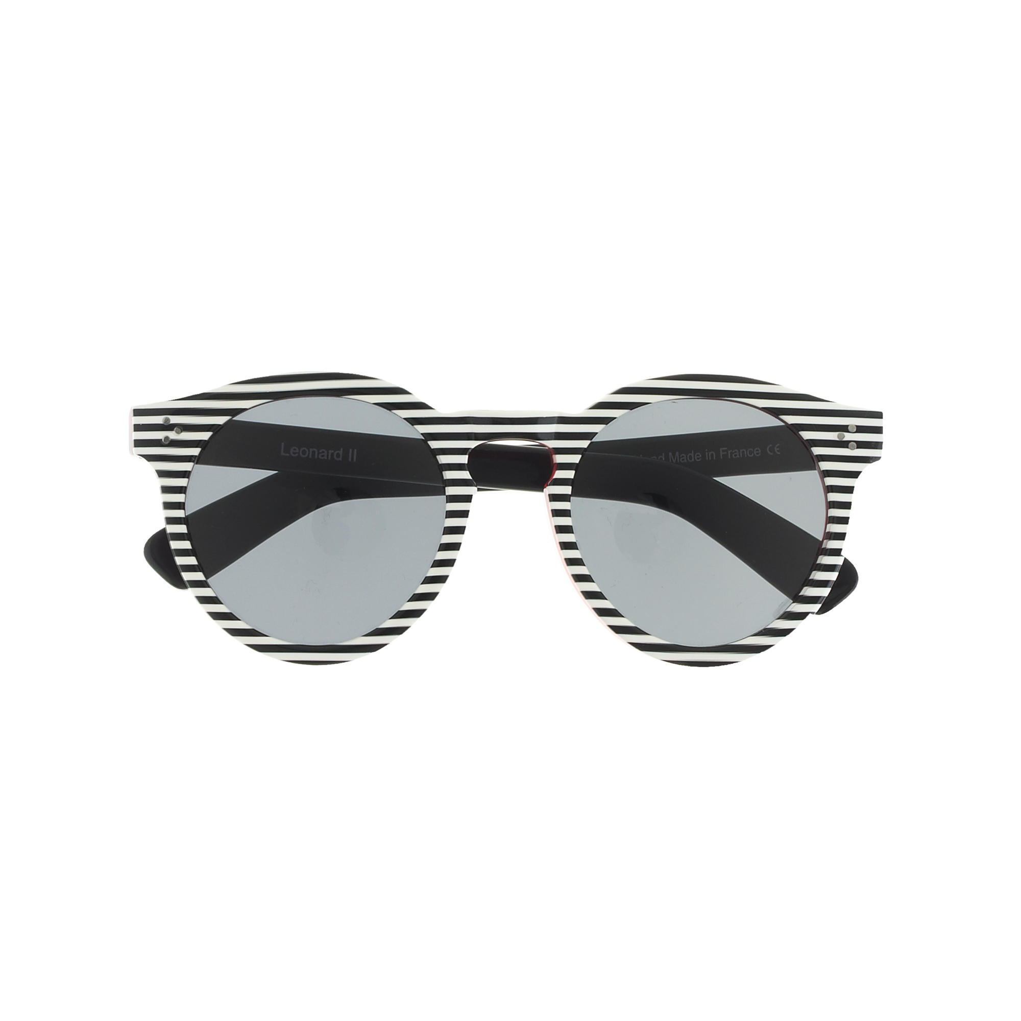 J.crew Illesteva Leonard Ii Stripe Sunglasses in White Lyst