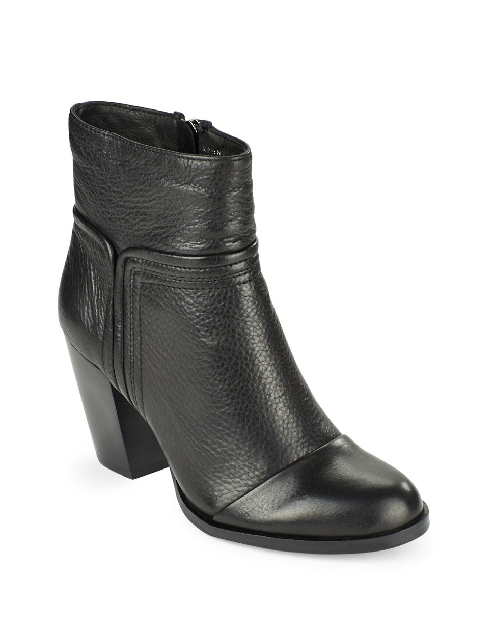 Lyst - Kenneth Cole Natalie Leather Ankle Boots in Black