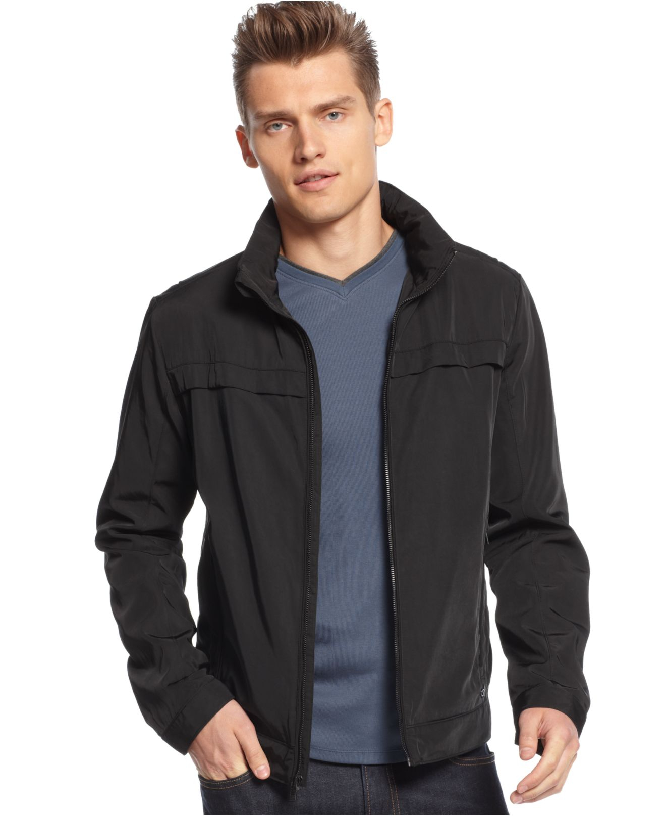 Lyst - Calvin Klein Core Lightweight Nylon Jacket in Black for Men