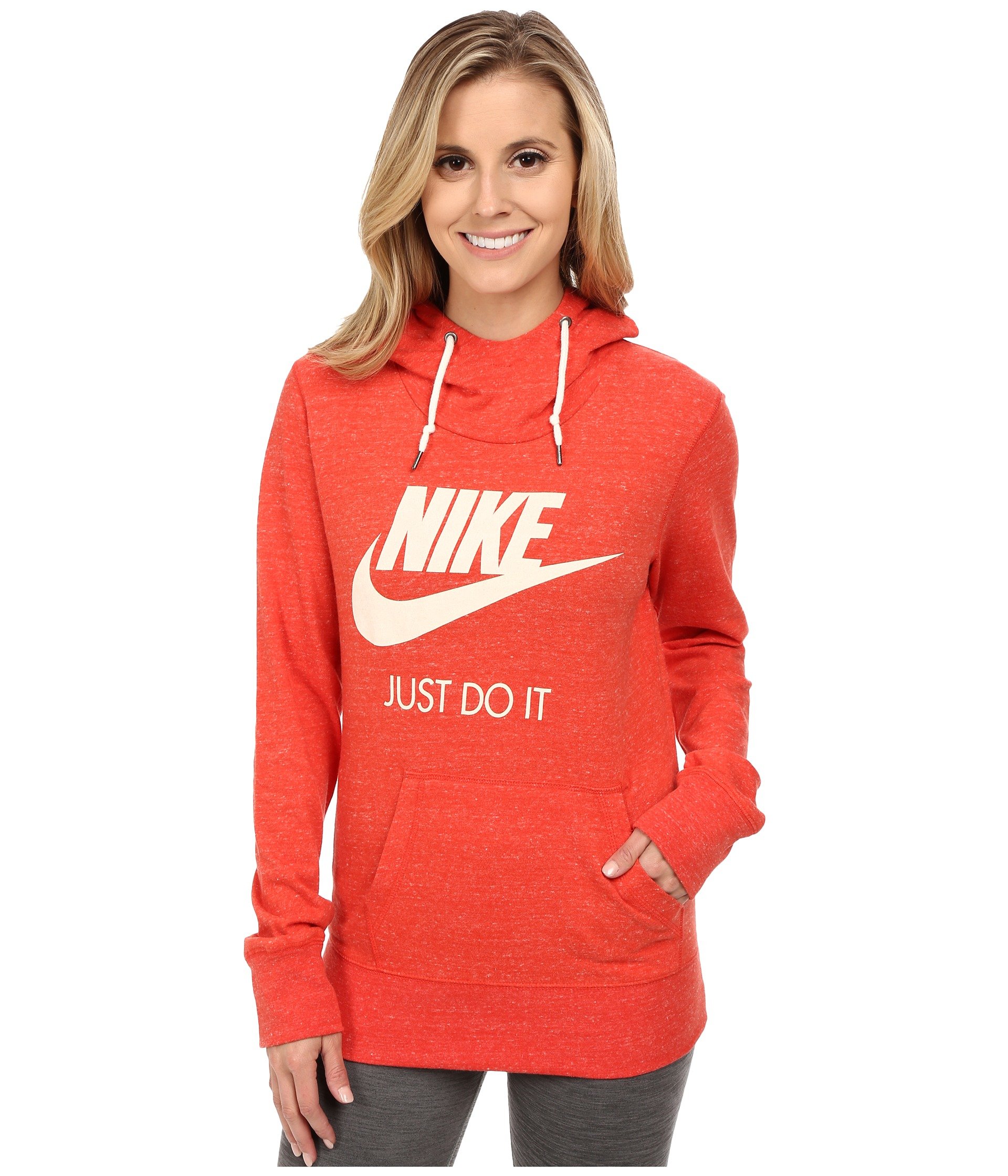 nike orange women's sweatshirt