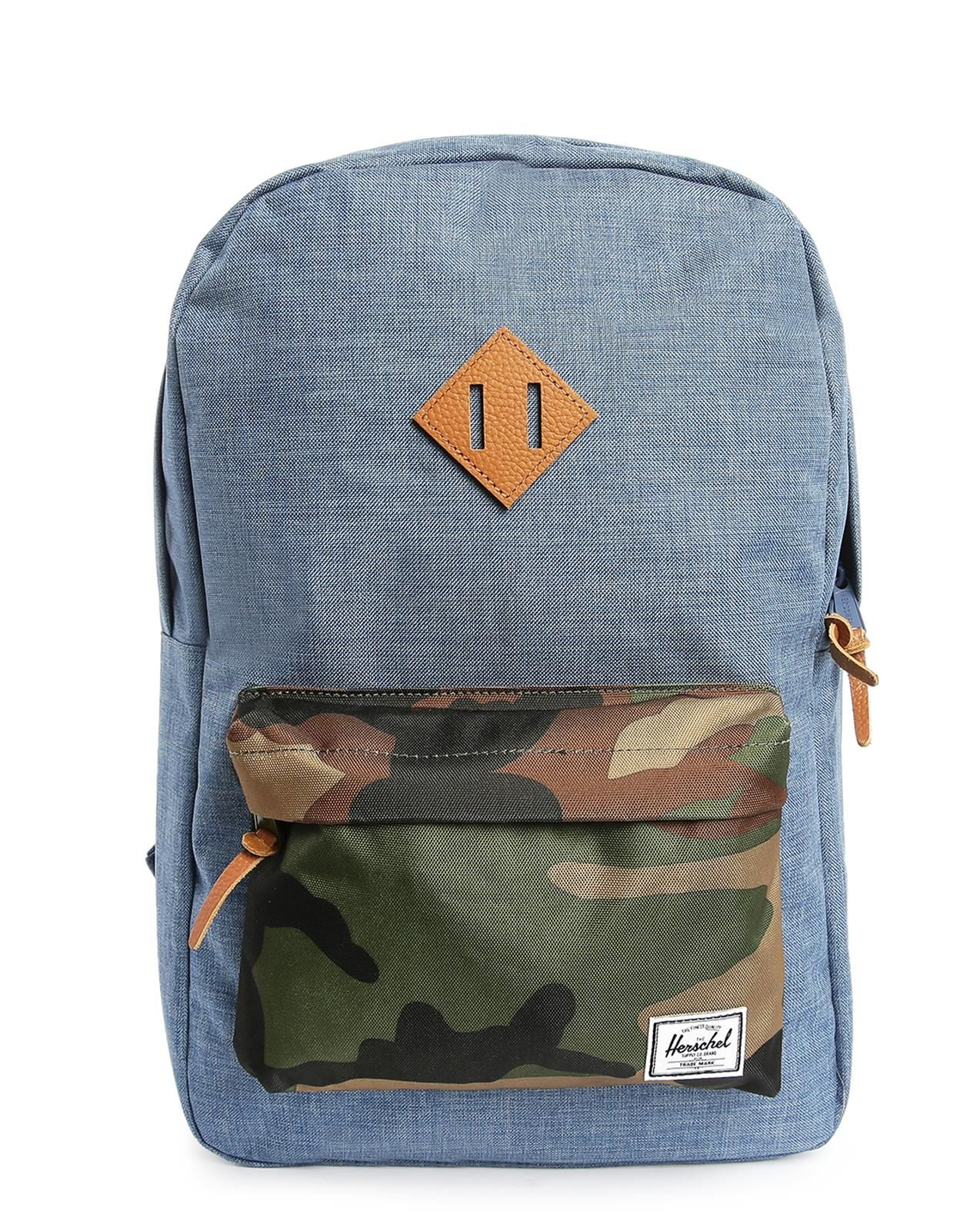 Herschel Supply Co. Blue Heritage Backpack With Camouflage Pocket in ...