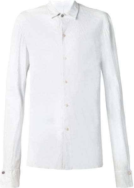 Ma+ Leather Shirt Jacket in White for Men | Lyst