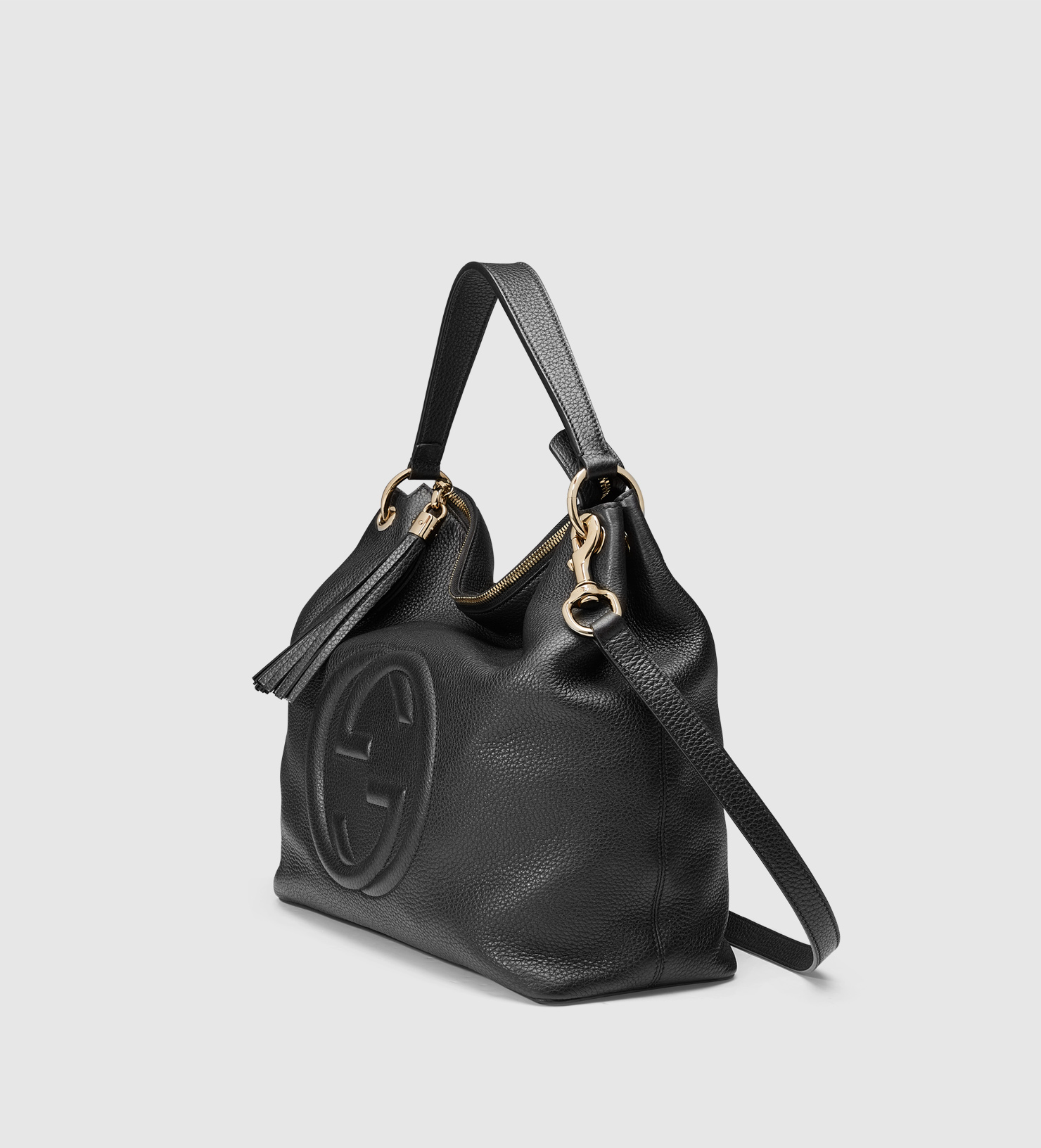 Gucci Soho Leather Hobo In Black Lyst Gallery
