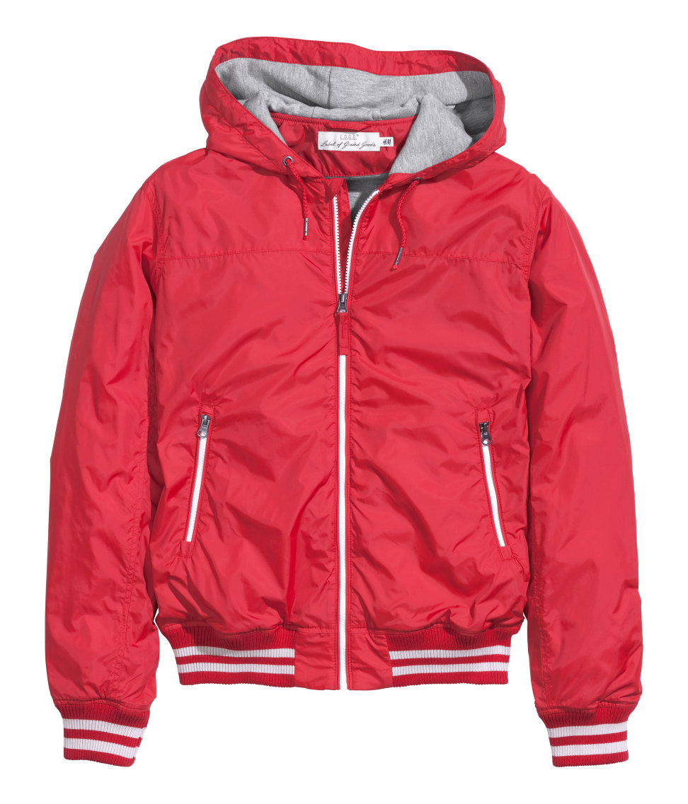 Lyst - H&M Nylon Jacket in Red for Men