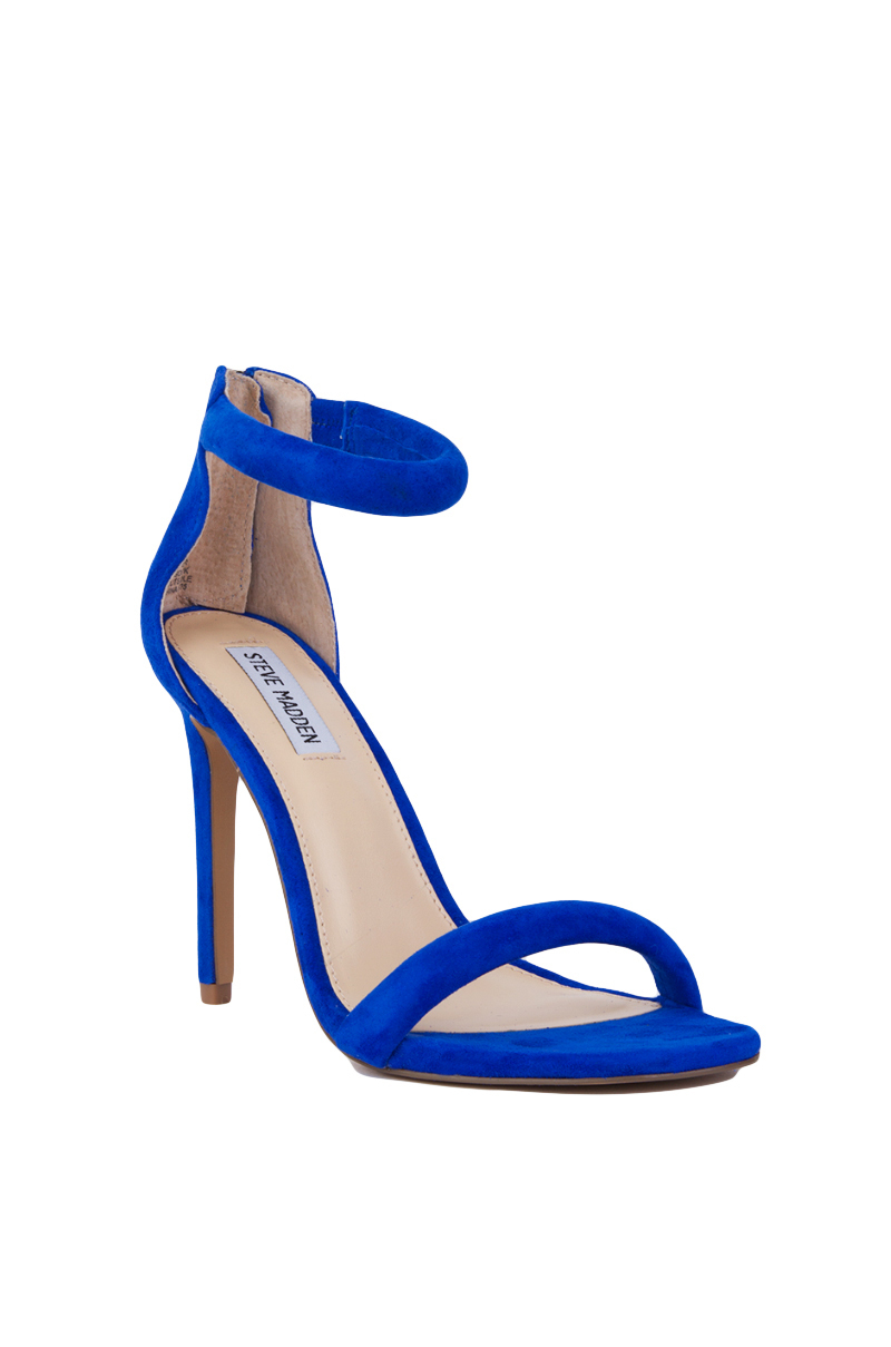 Lyst - Steve Madden Fancci Ankle Strap Heeled Sandals - Blue Suede in Blue
