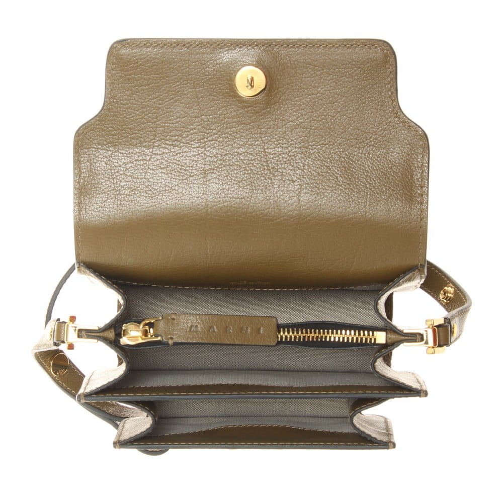 marni trunk mini leather shoulder bag