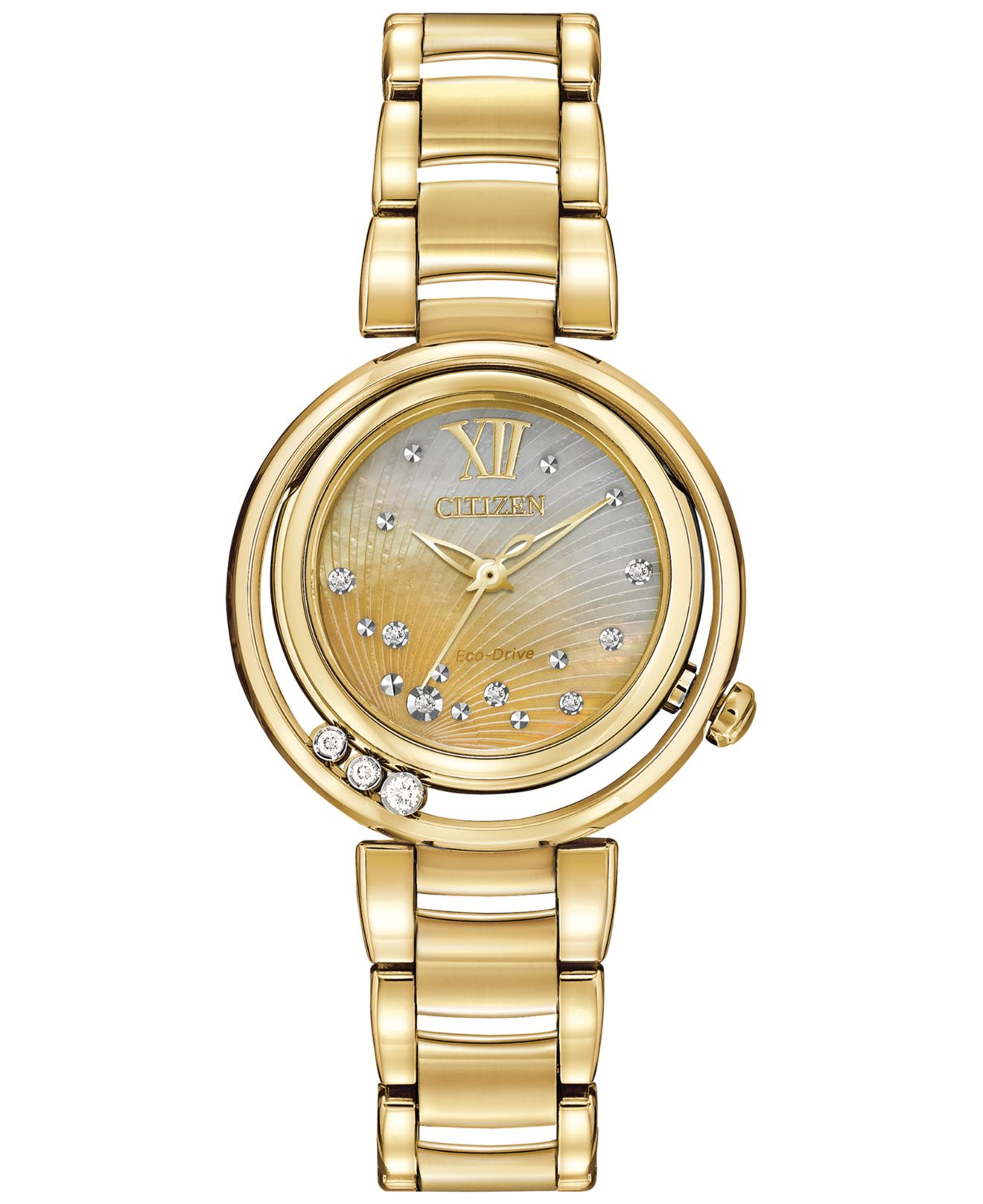 Citizen Women's Eco-drive L Series Sunrise Diamond Accent Gold-tone ...