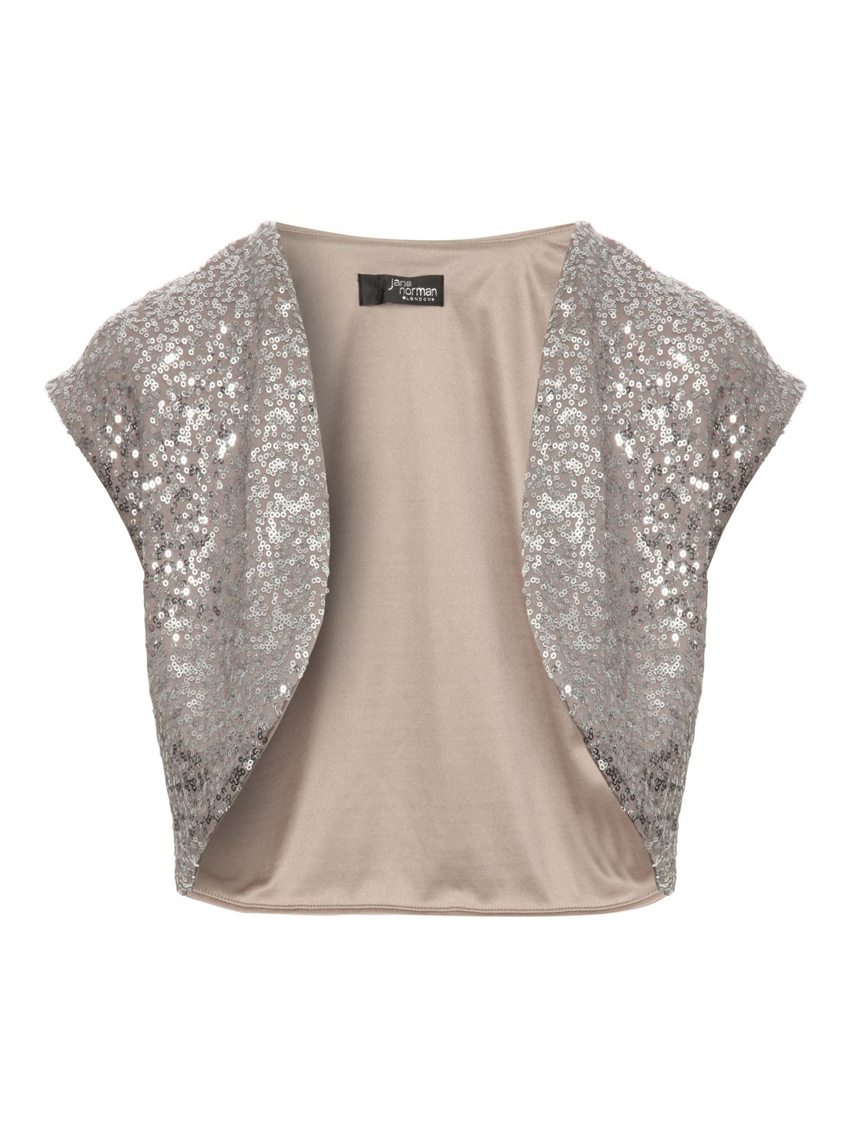 Jane norman Sequin Shrug in Metallic Lyst