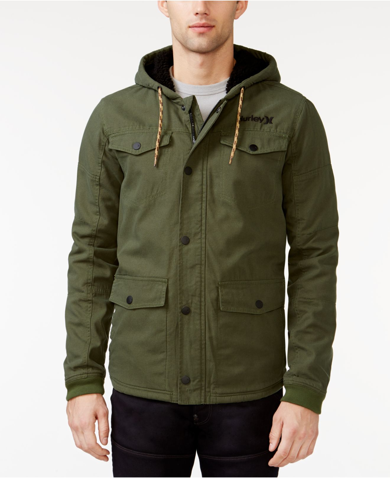 Lyst - Hurley Belesky Faux-sherpa Lined Jacket in Green for Men