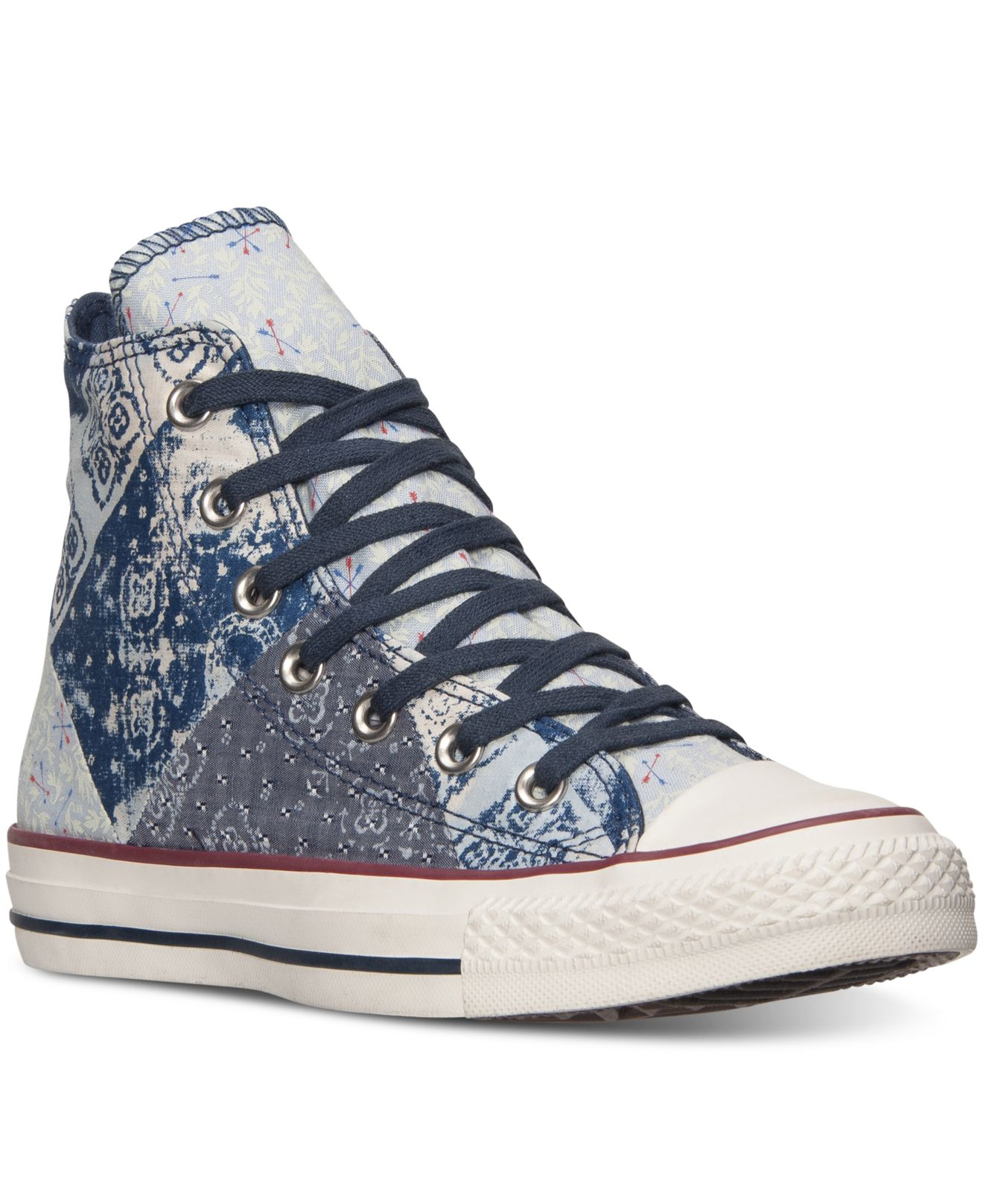 Converse Womens Chuck Taylor Hi Bandana Casual Sneakers From Finish