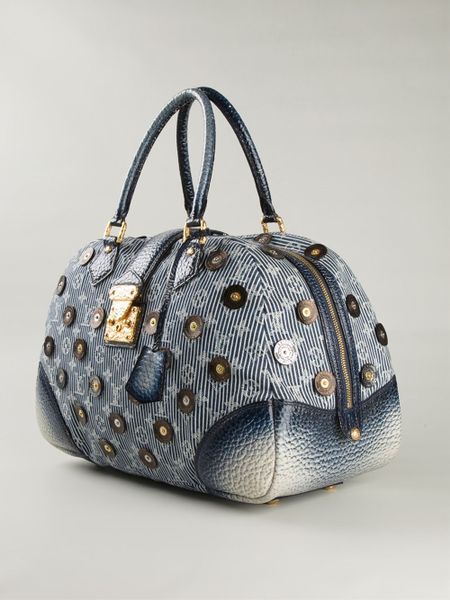 Louis Vuitton Monogrammed Bowling Bag in Blue | Lyst