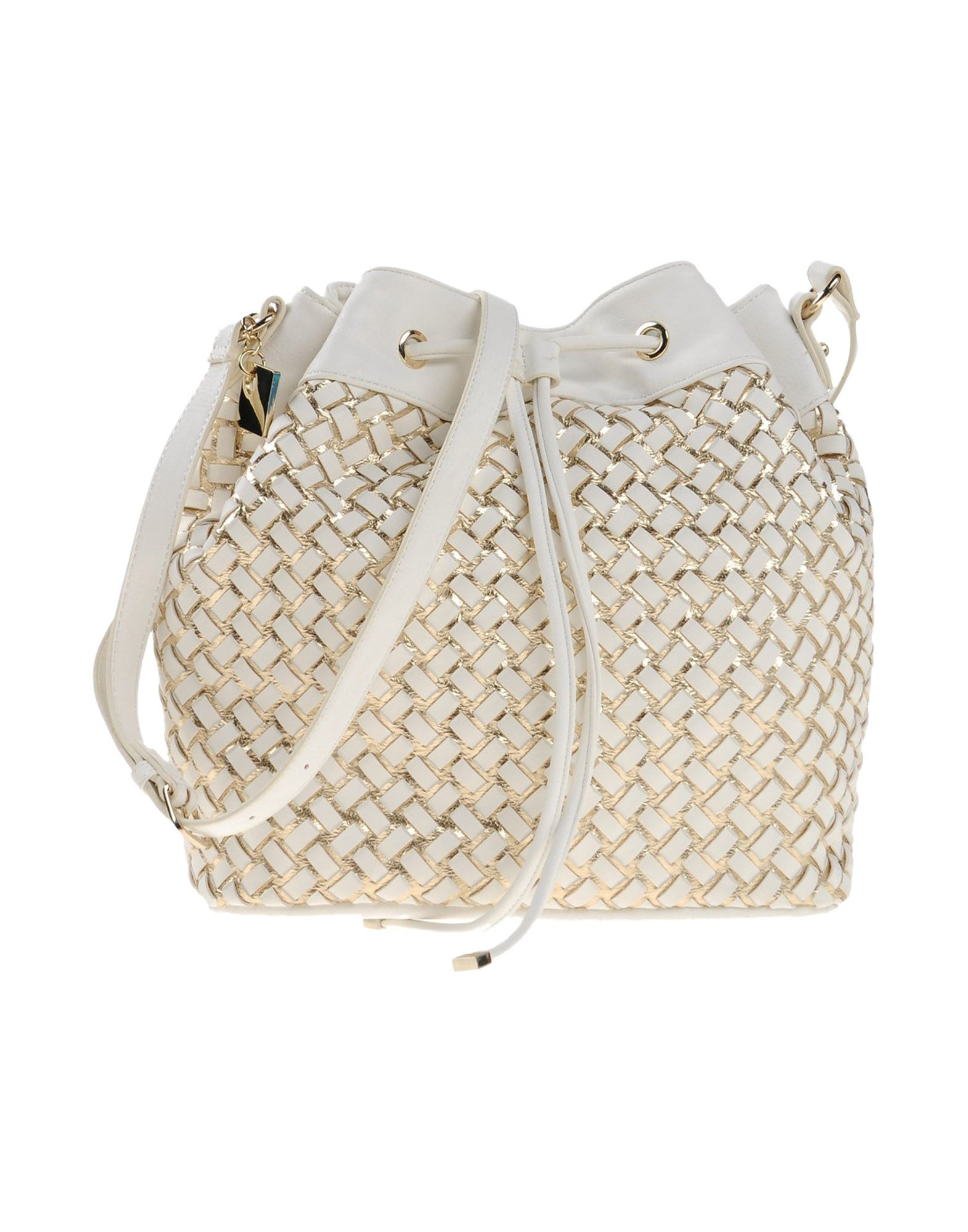 white cross body bag silver chain