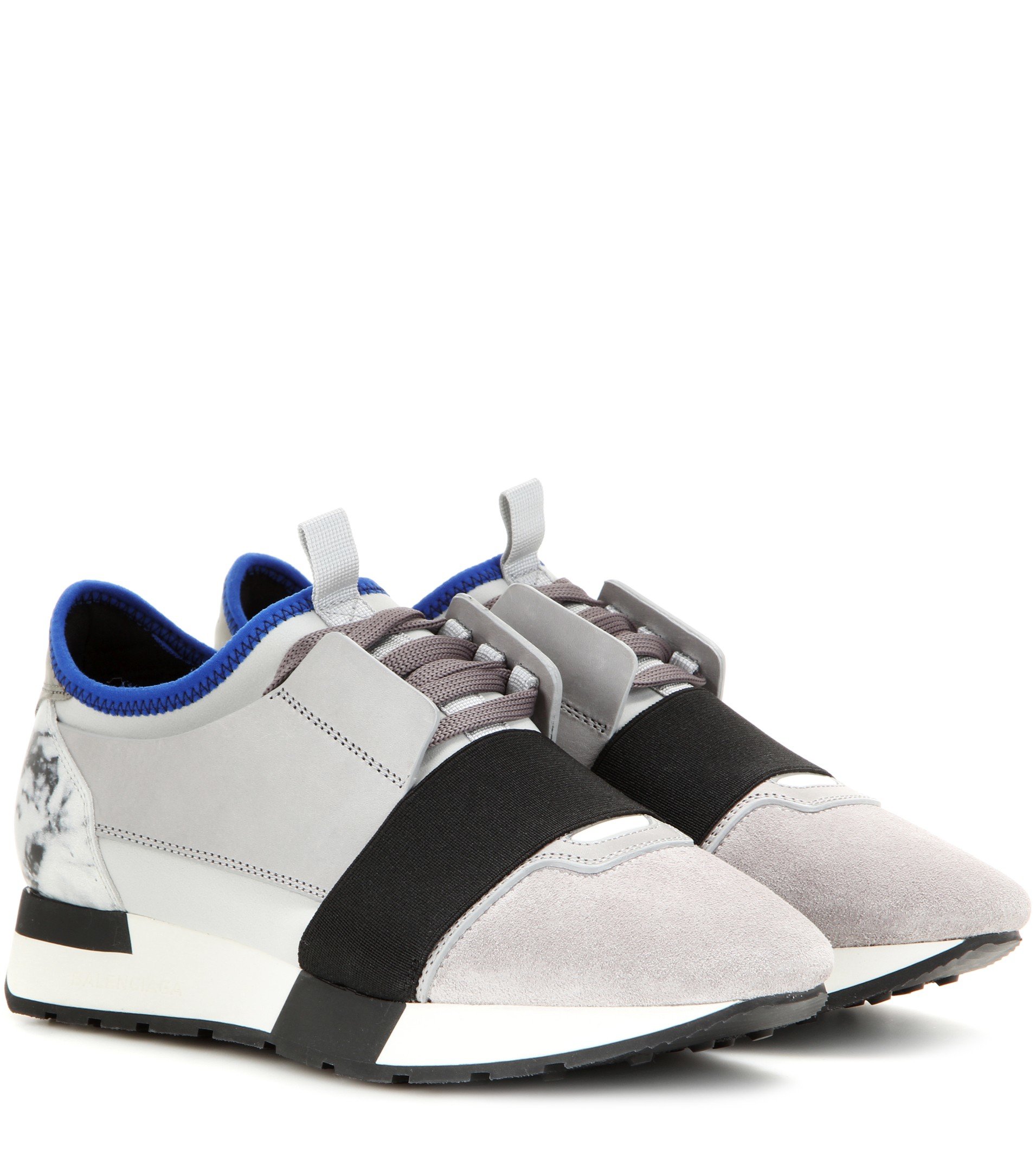 Lyst - Balenciaga Race Runner Fabric, Leather And Suede Sneakers