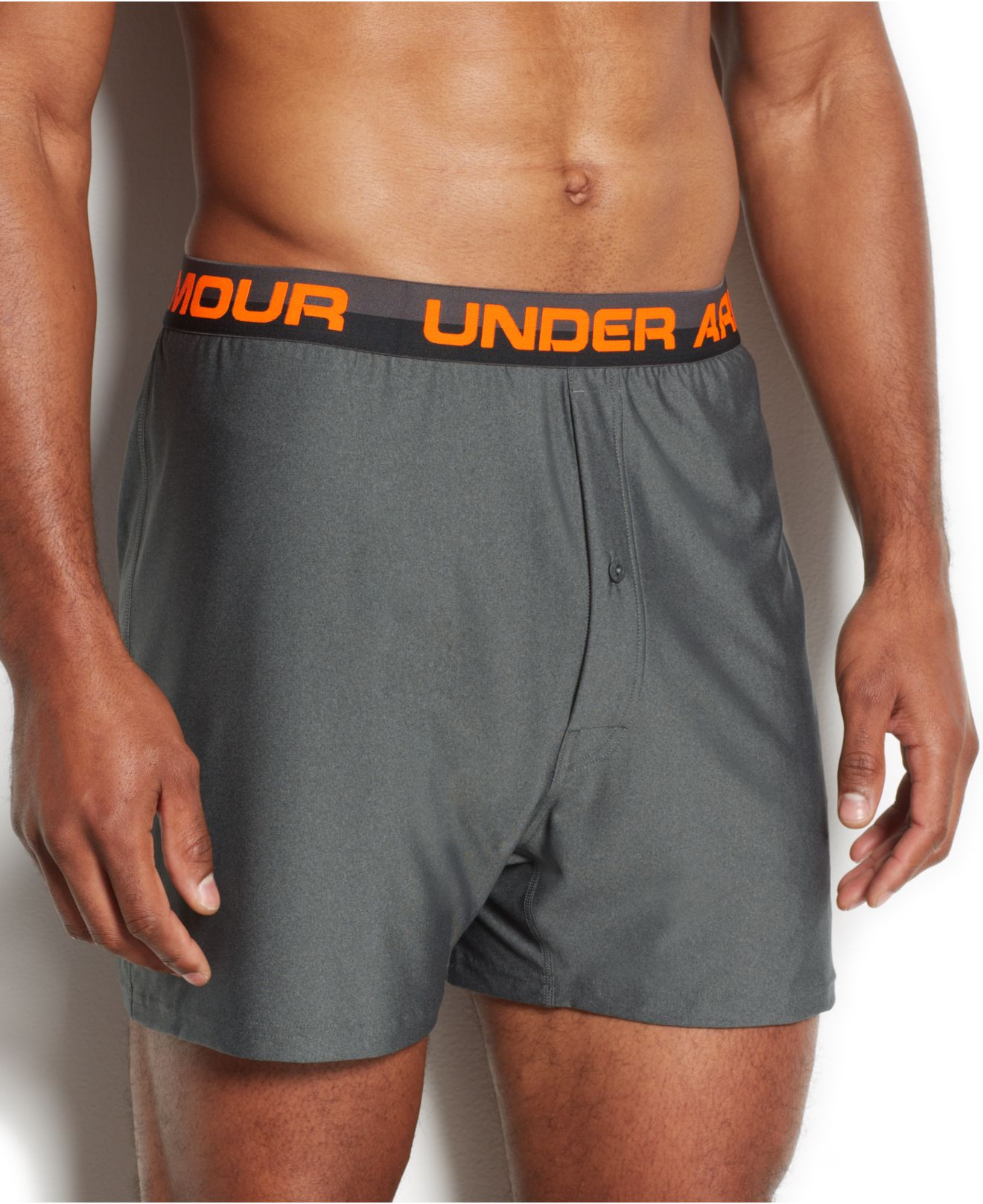 Under Armour Boxer Shorts In Black For Men Carbon Heather Charcoal Blz Lyst