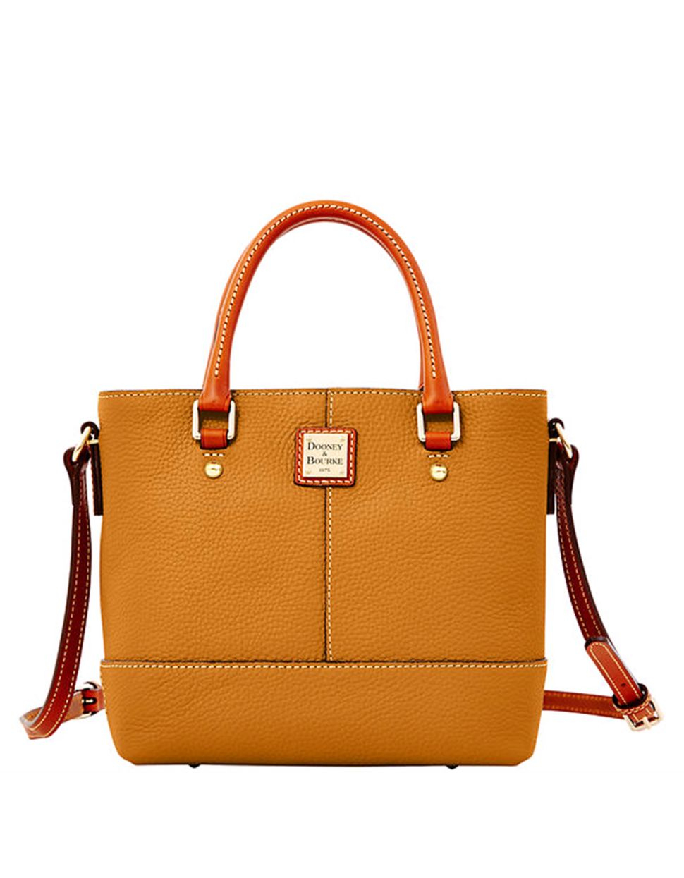 Dooney & bourke Mini Chelsea Pebbled Leather Tote Bag in Orange | Lyst